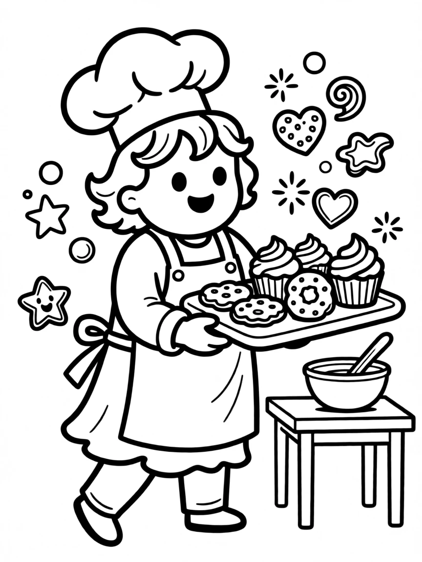 A ghost baker creating treats that taste like memories