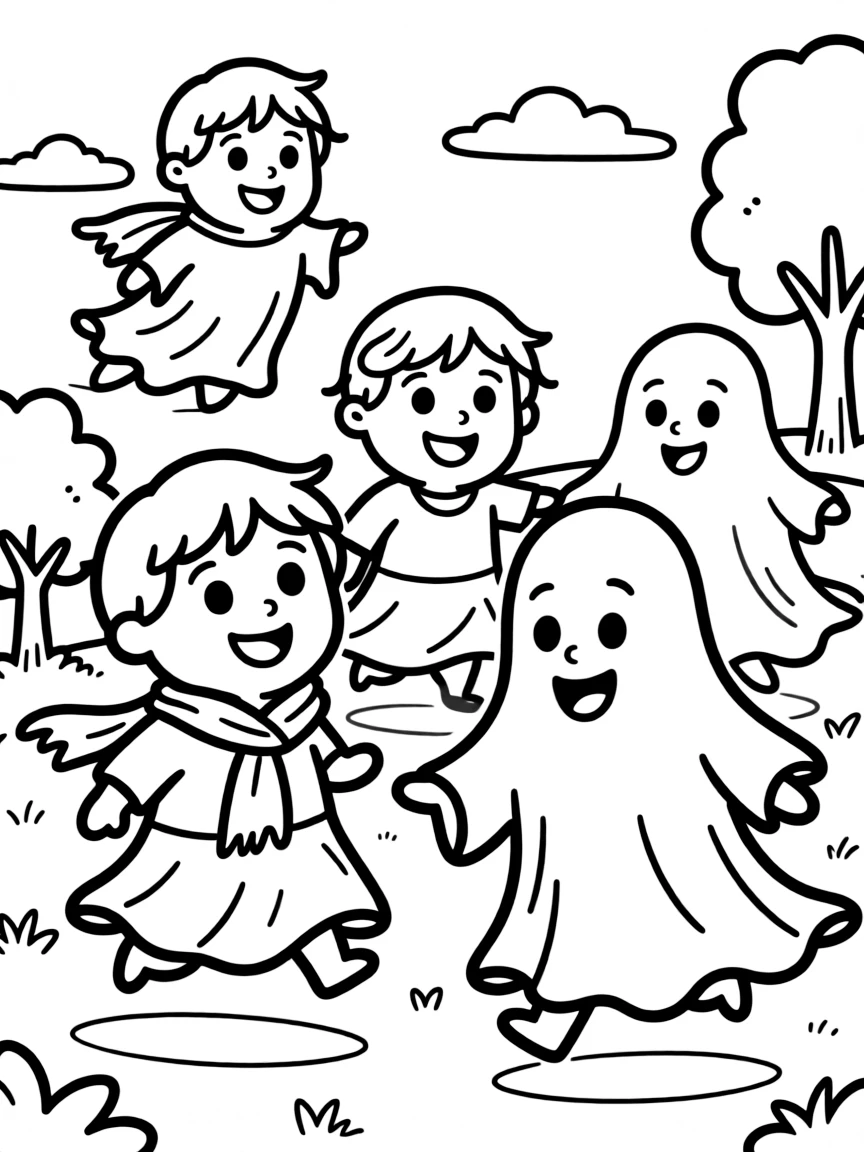 Ghosts playing tag where "it" becomes temporarily visible