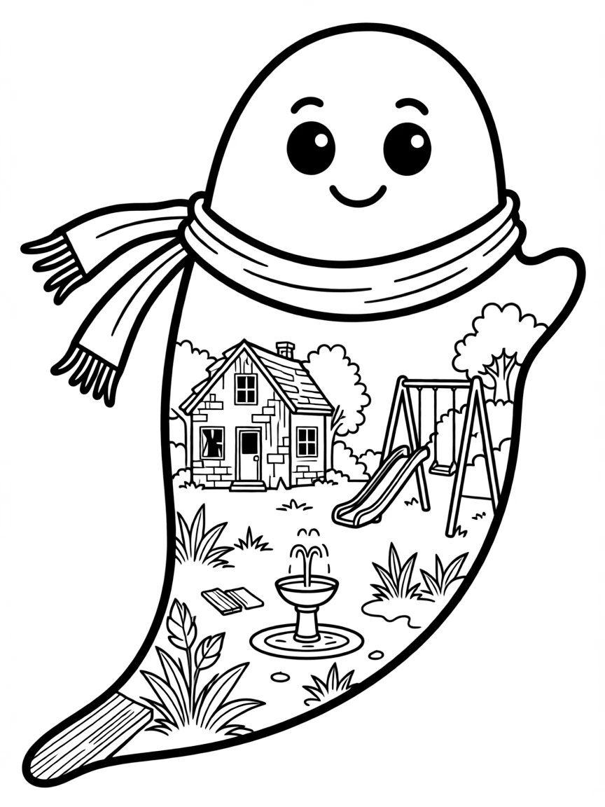 A ghost whose body reveals the future of abandoned places