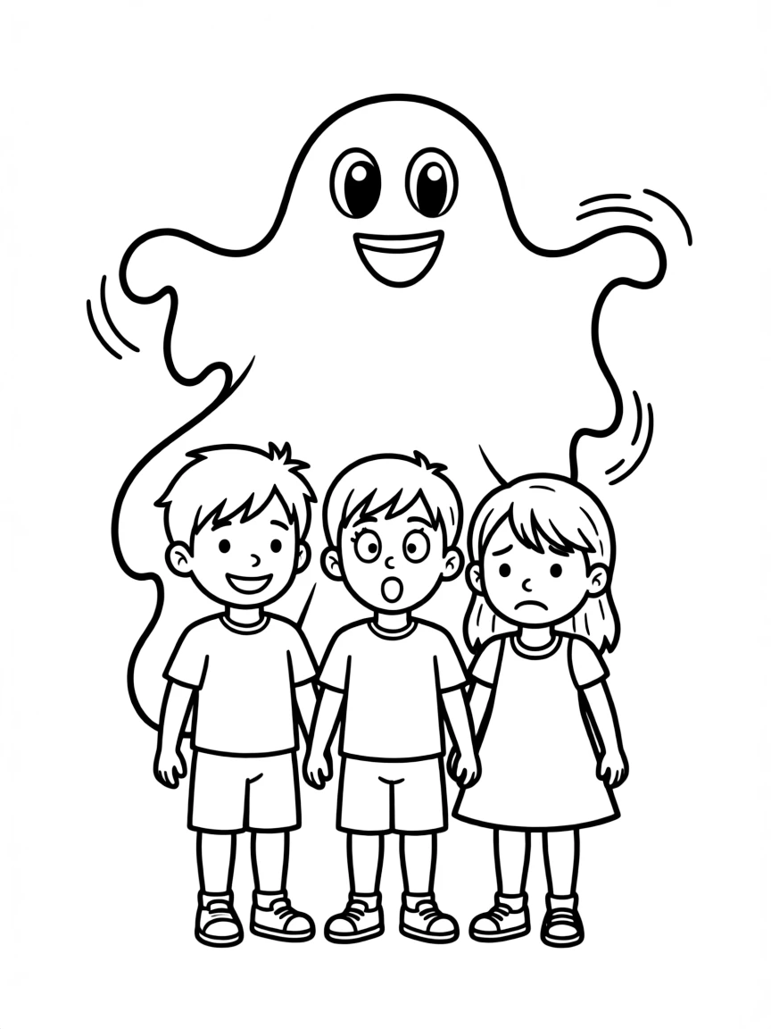A ghost whose form changes with nearby emotions