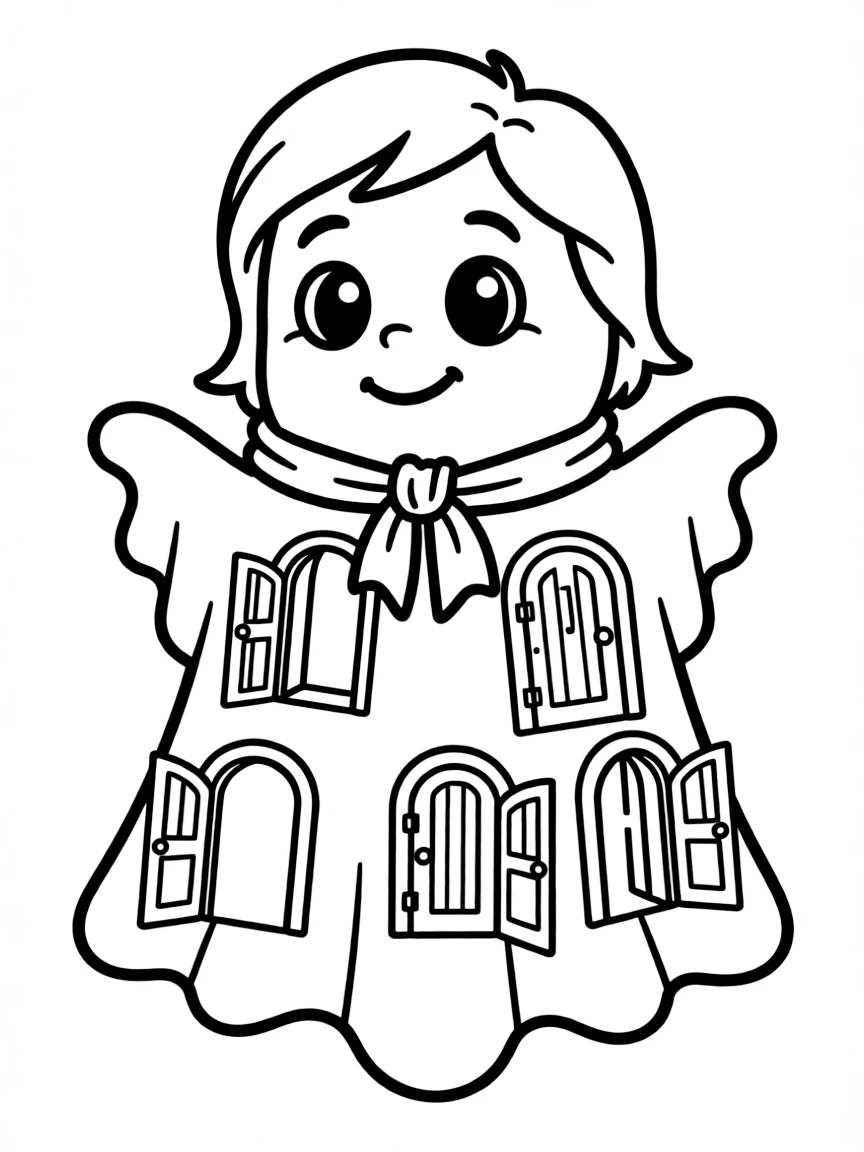 A ghost whose body contains doorways to other times