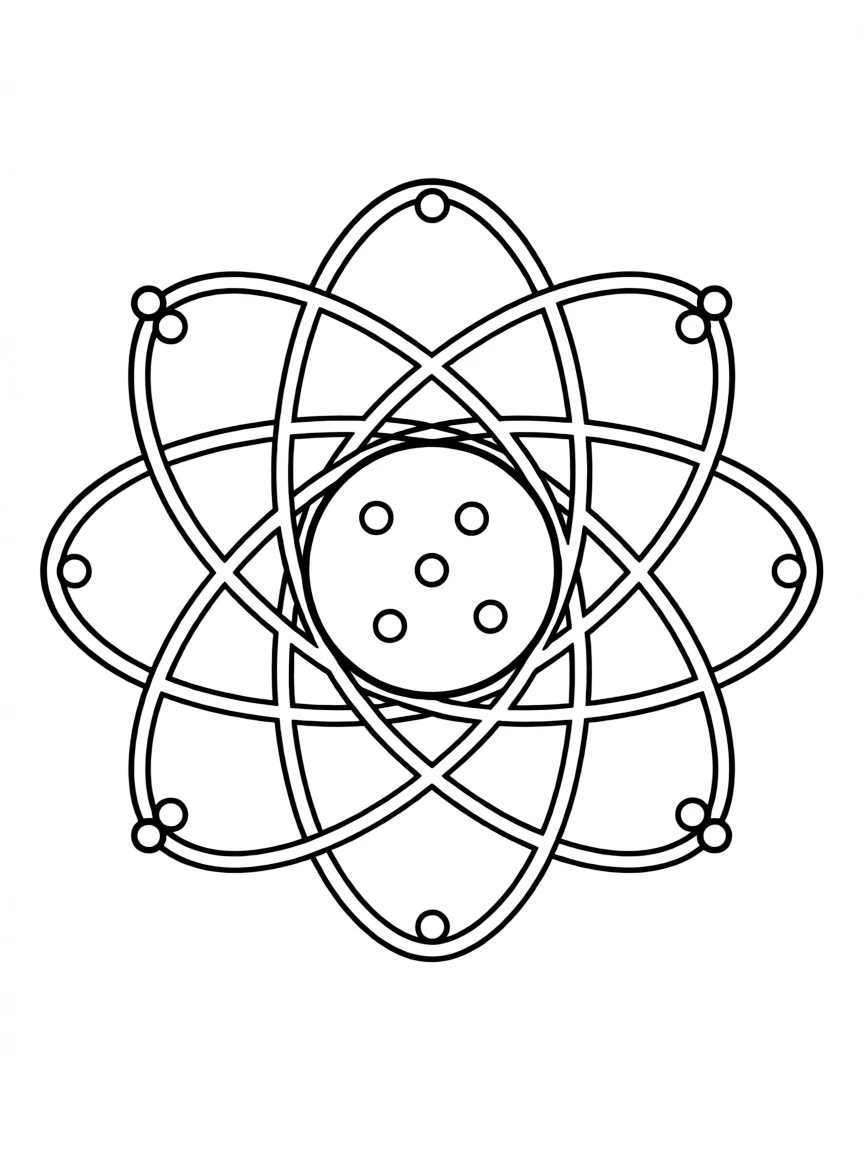 A thorium atom with its electron configuration