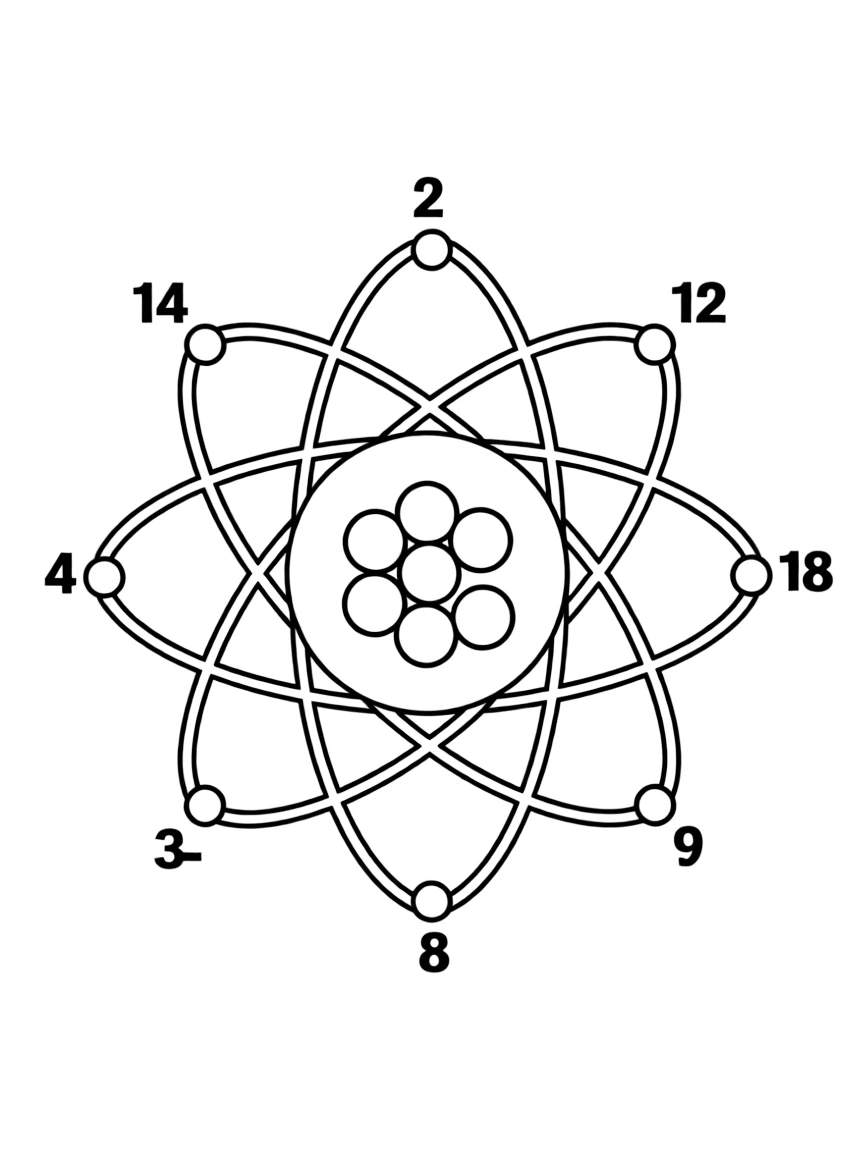 A plutonium atom with its electron configuration