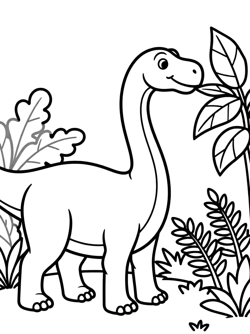 A Unaysaurus, an early prosauropod, browsing on vegetation