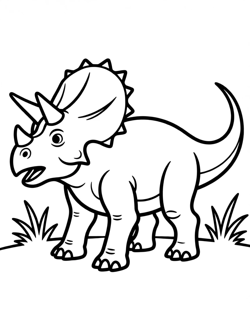 A Albertaceratops with its modest horns and frill in a defensive stance