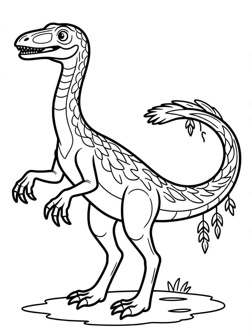 A Falcarius with its transitional features between carnivore and herbivore