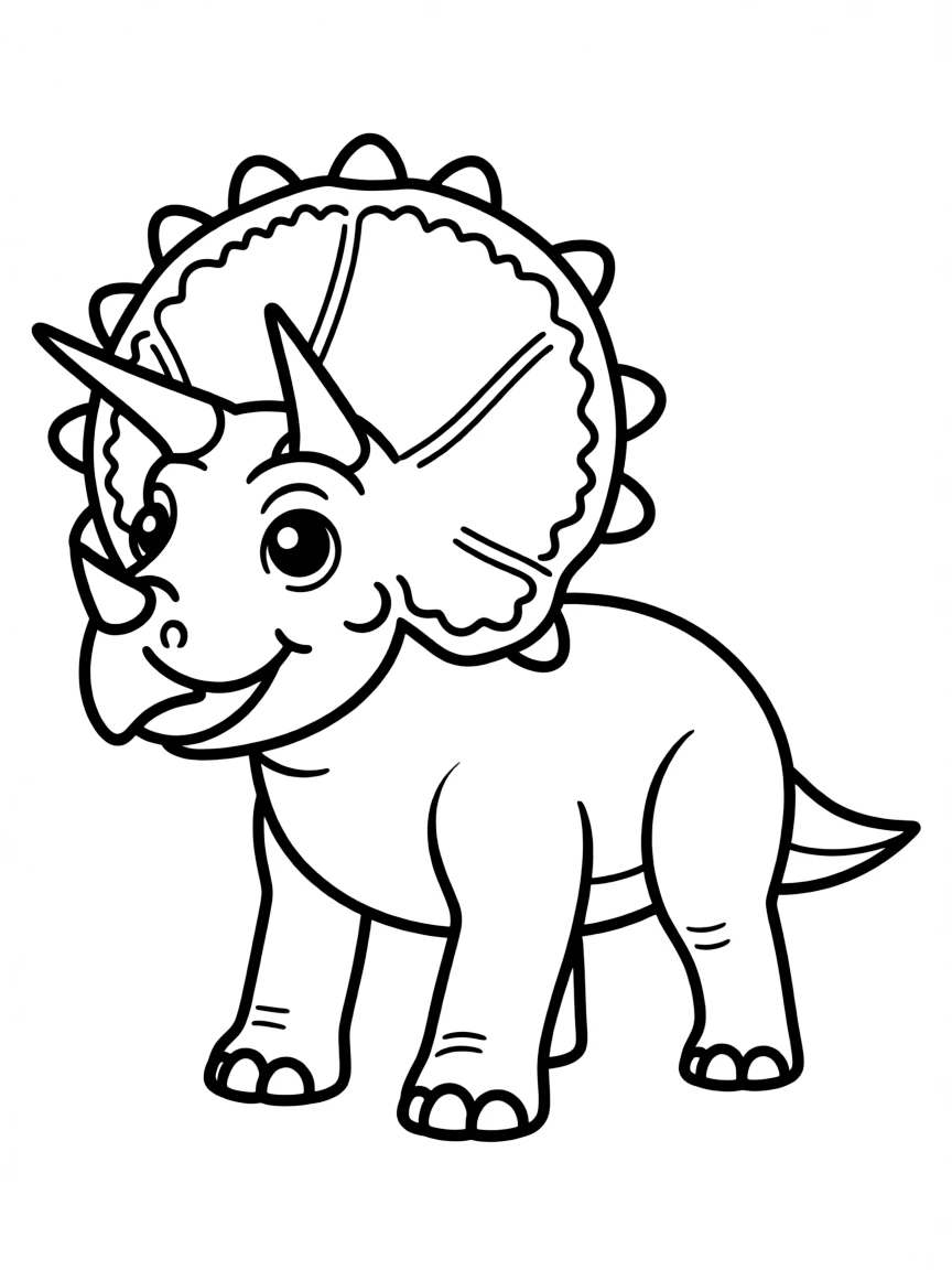 A Kosmoceratops with its elaborate frill and horns in a mating display