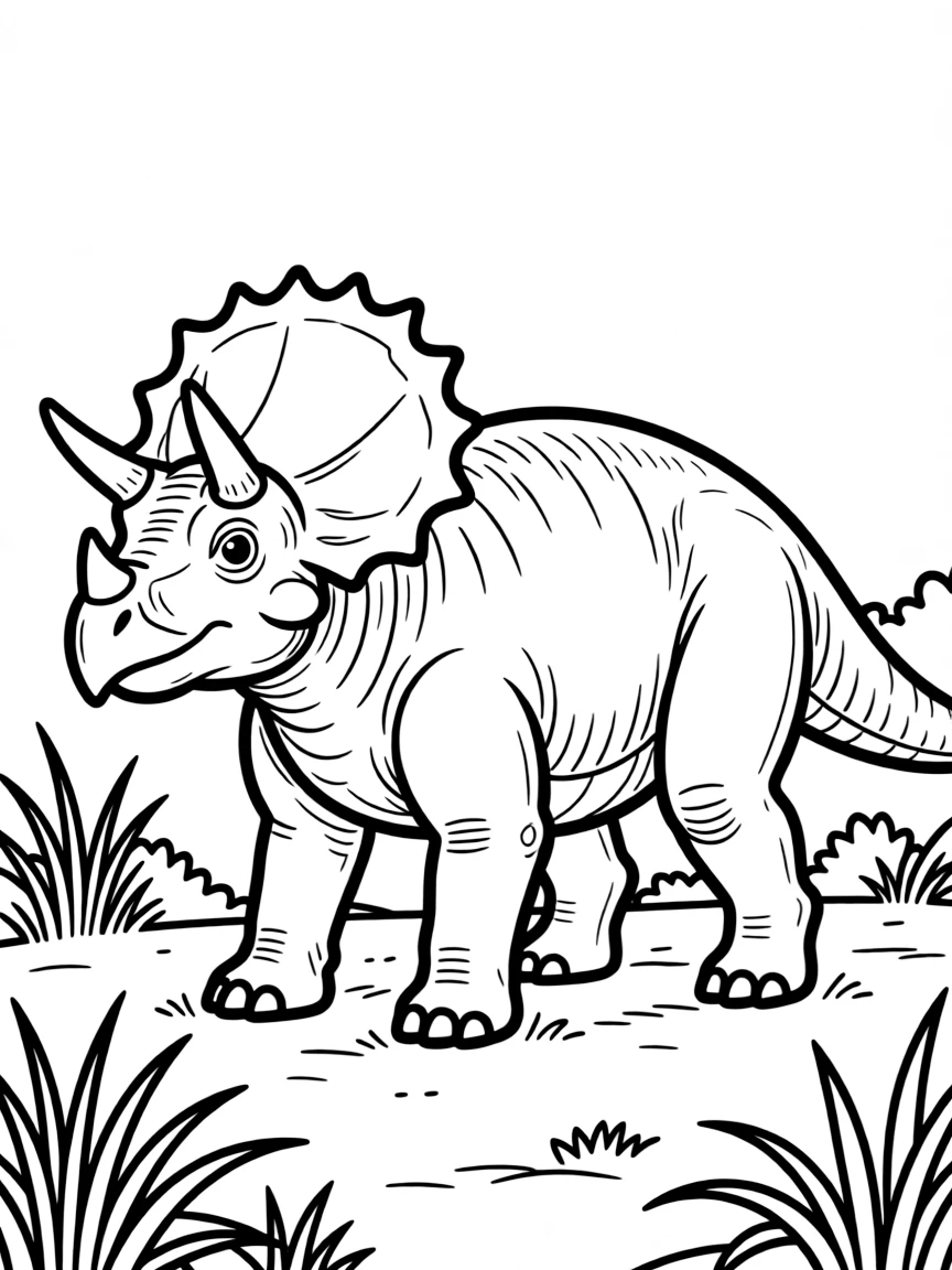 A Zuniceratops, an early ceratopsian, with its small horns and frill