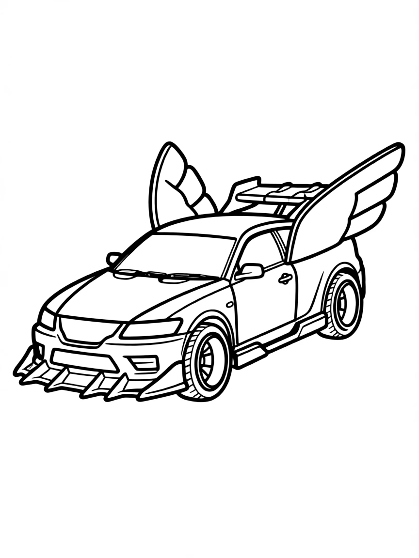 A hill climb car with massive wings and diffusers