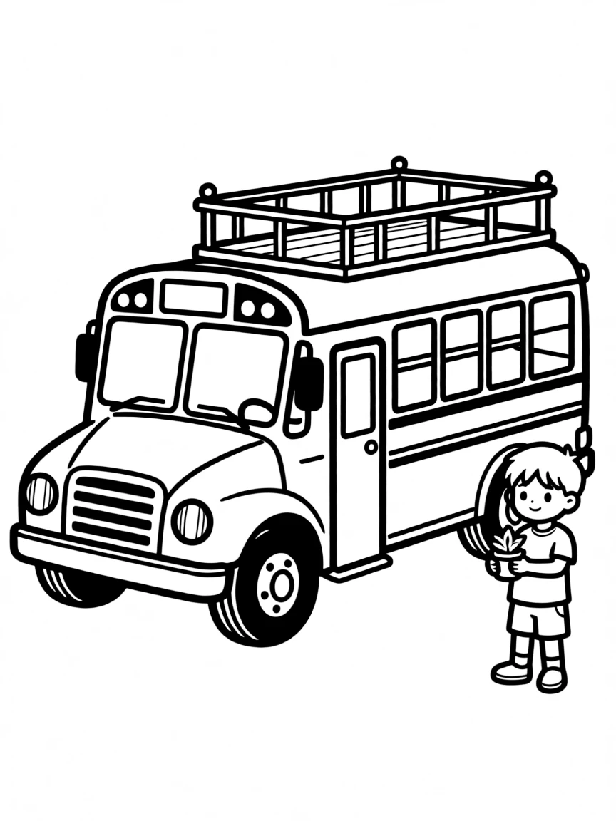 A school bus converted into a mobile tiny home