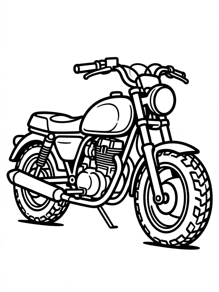 A bobber motorcycle with minimalist design and solo seat