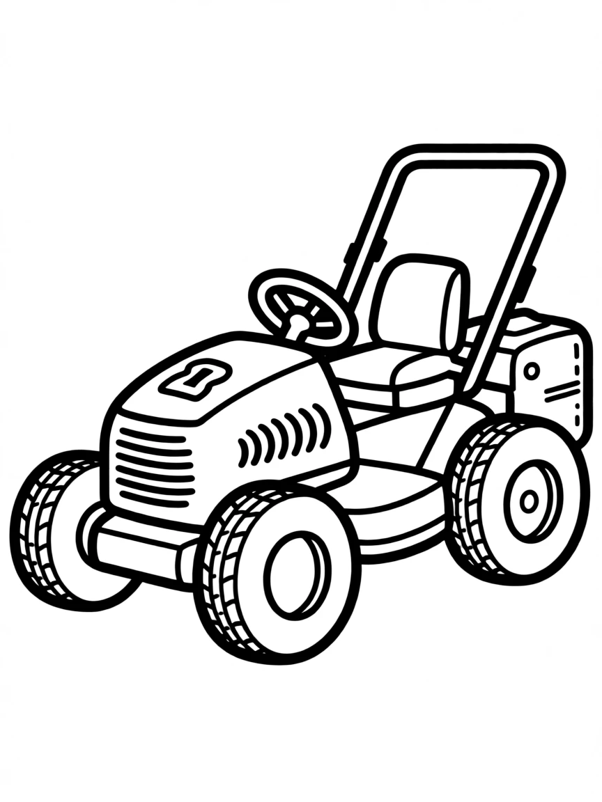 A modified lawn mower racing vehicle