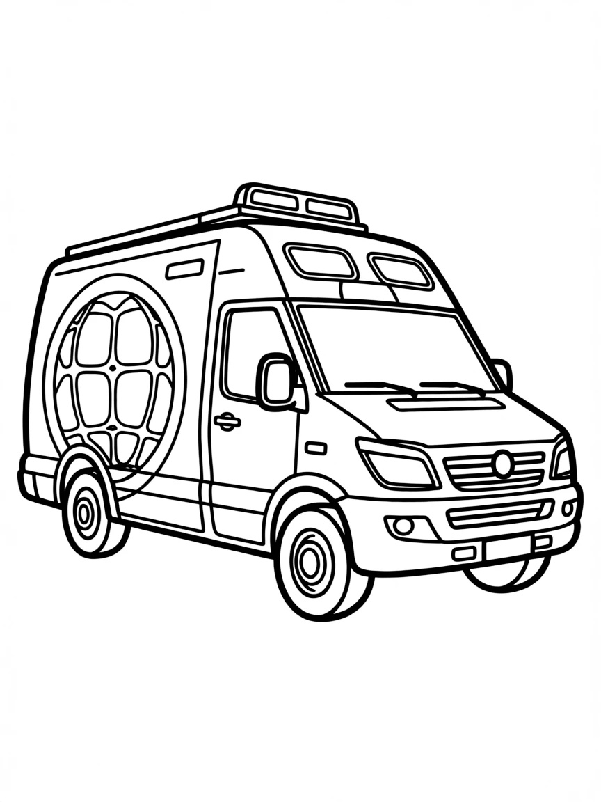The Teenage Mutant Ninja Turtles' Party Wagon van