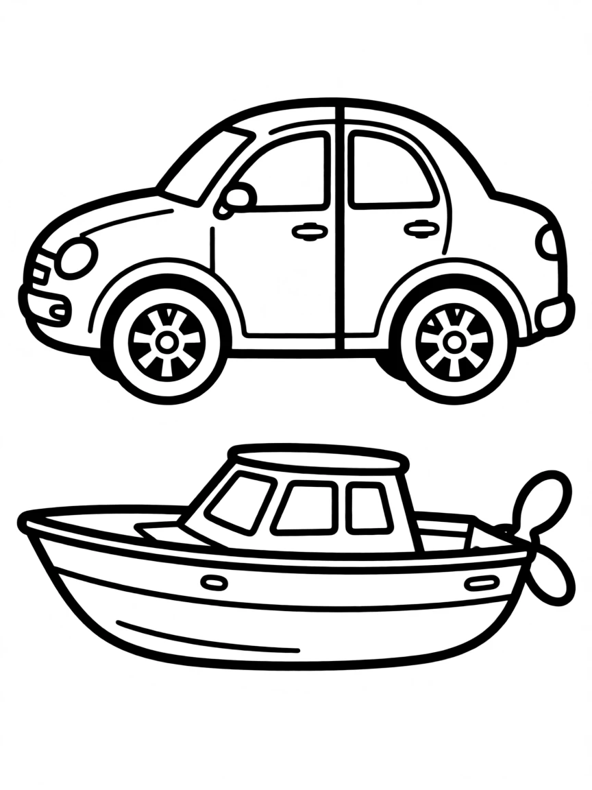An amphibious car-boat hybrid with detailed transformation