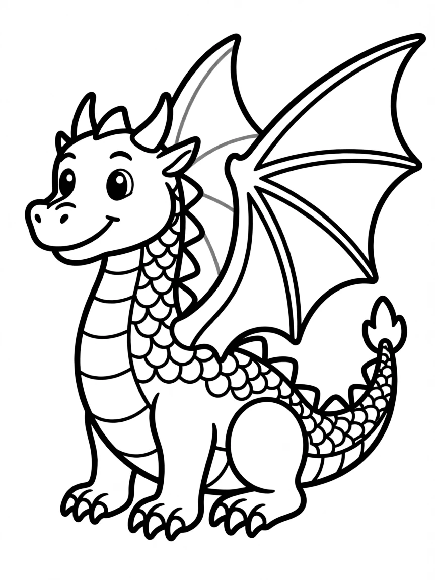 A book dragon whose pages form wings and scales