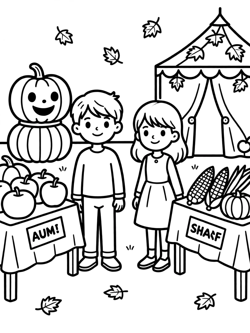 An autumn fair with produce competitions