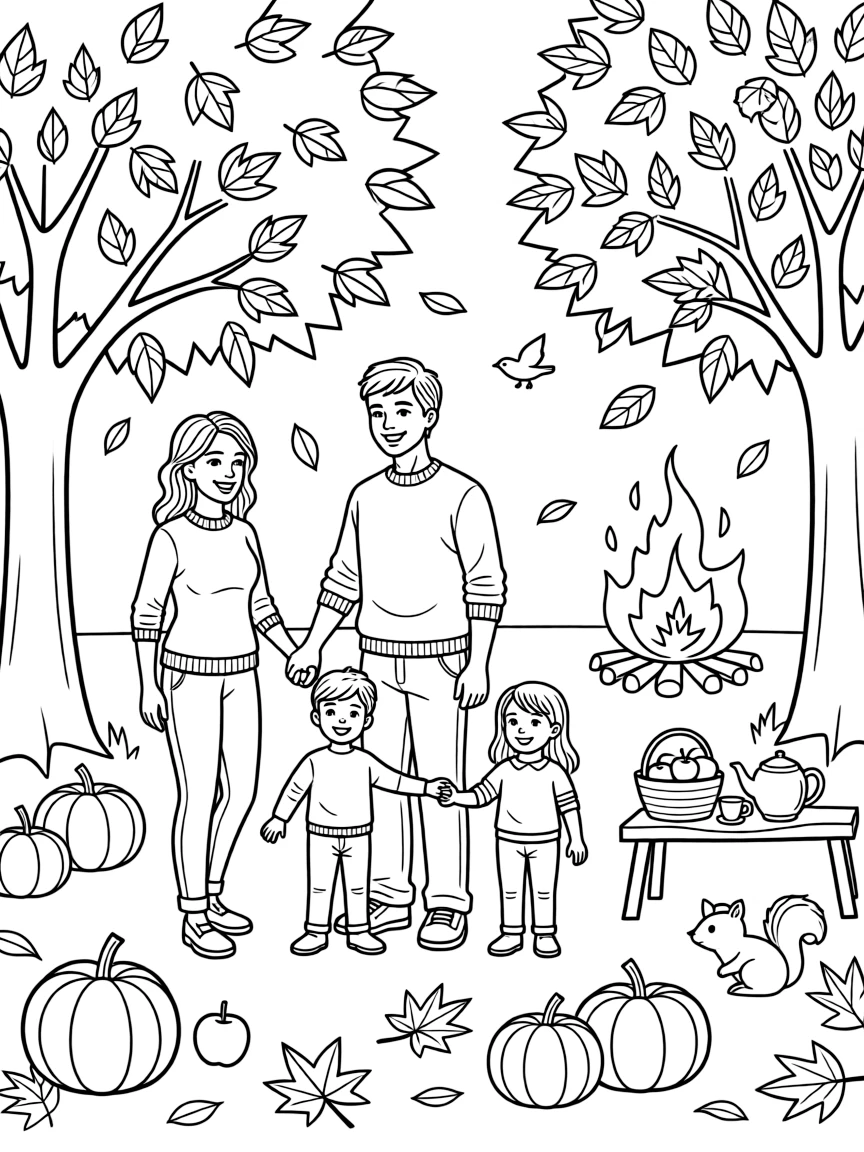 A fall equinox celebration with detailed elements