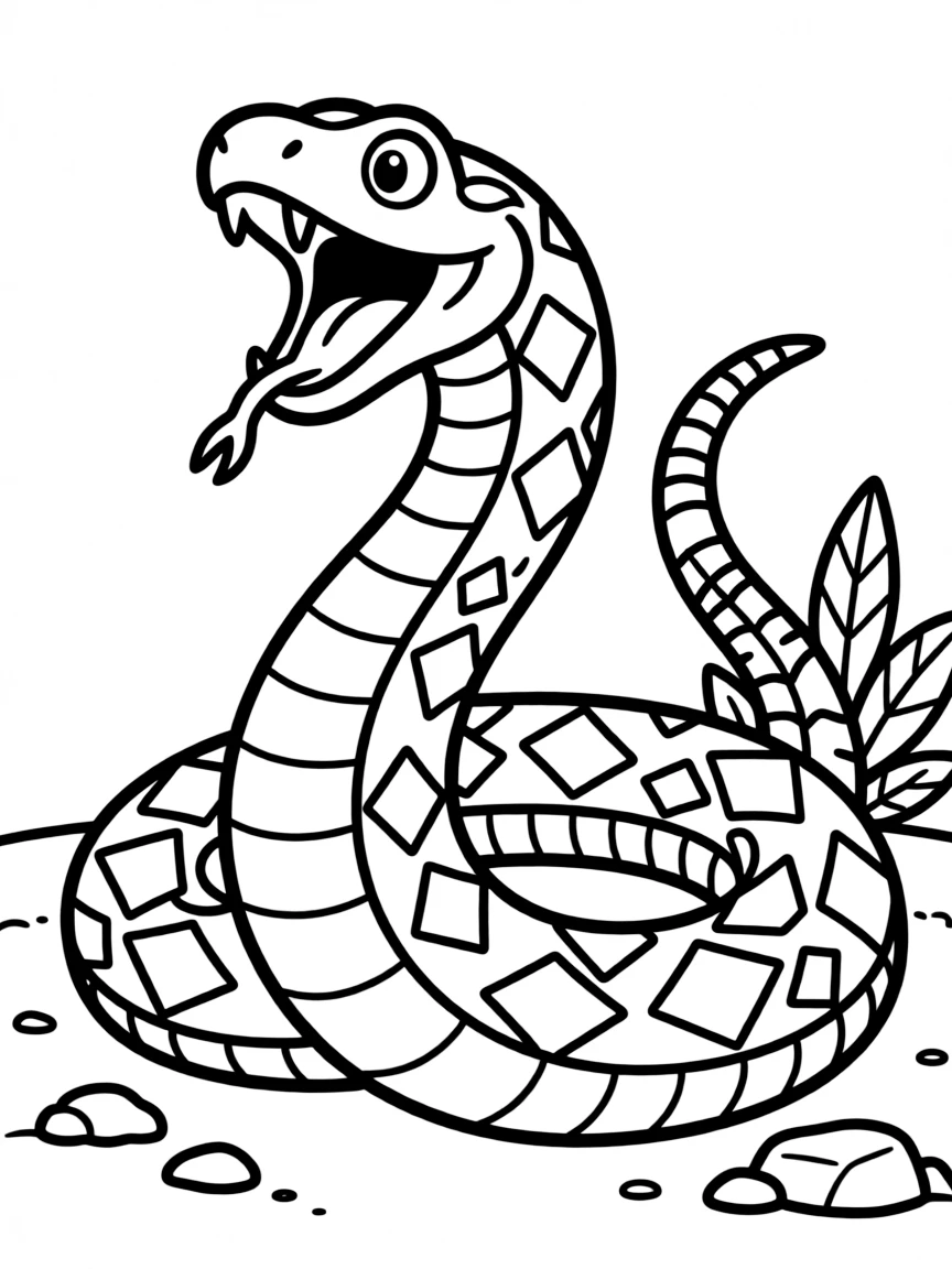 A rattlesnake coiled and ready to strike  