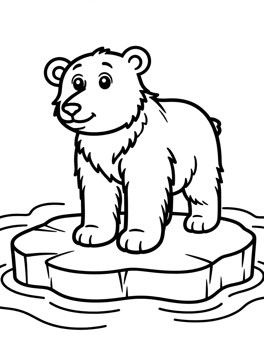 A polar bear standing on an ice floe  