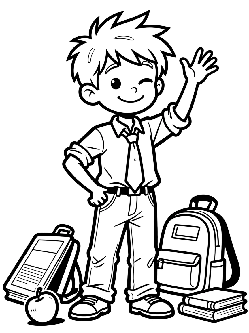 A mischievous troublemaker with messy hair and loosened tie