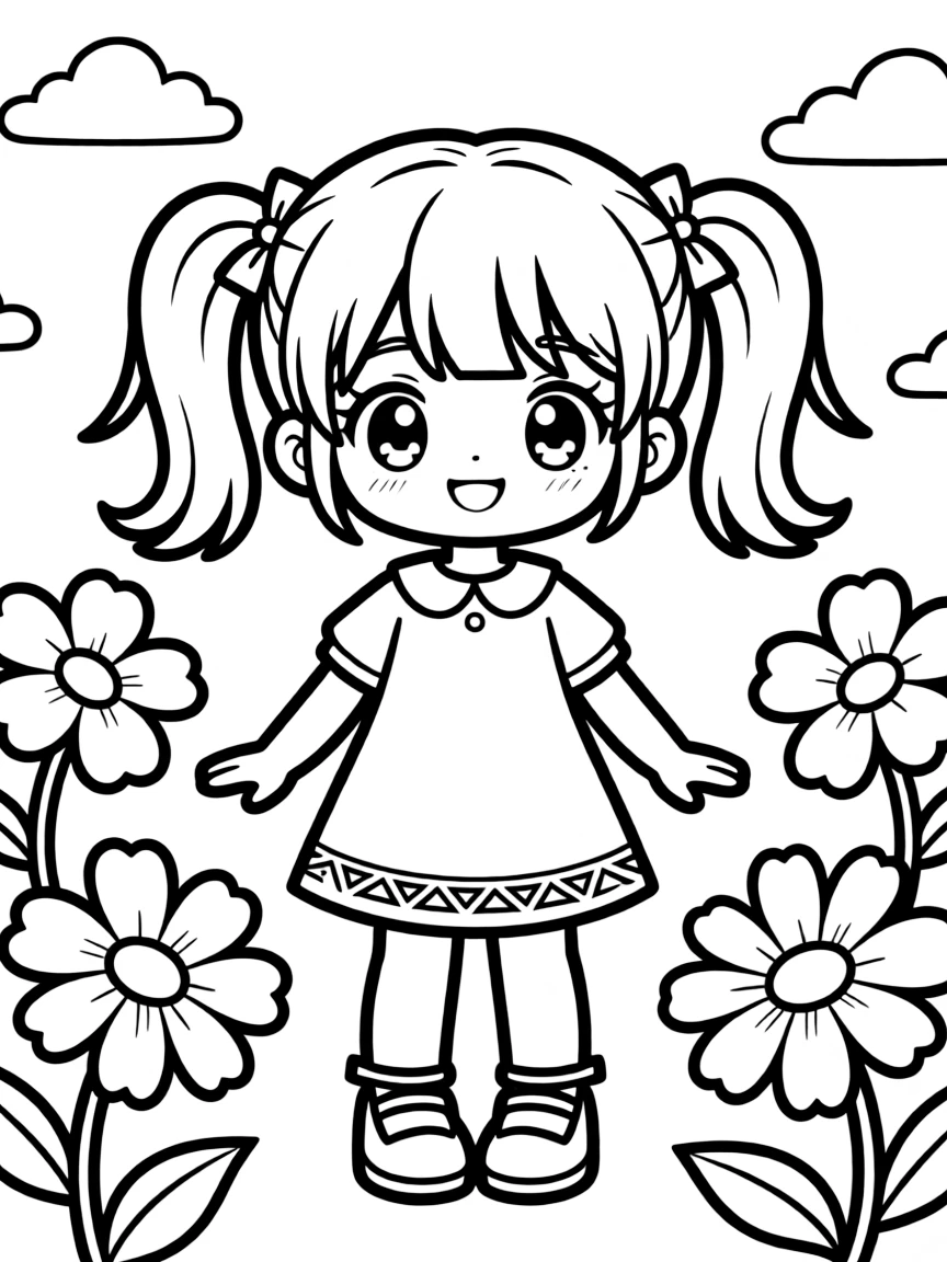 A chibi character with exaggerated proportions