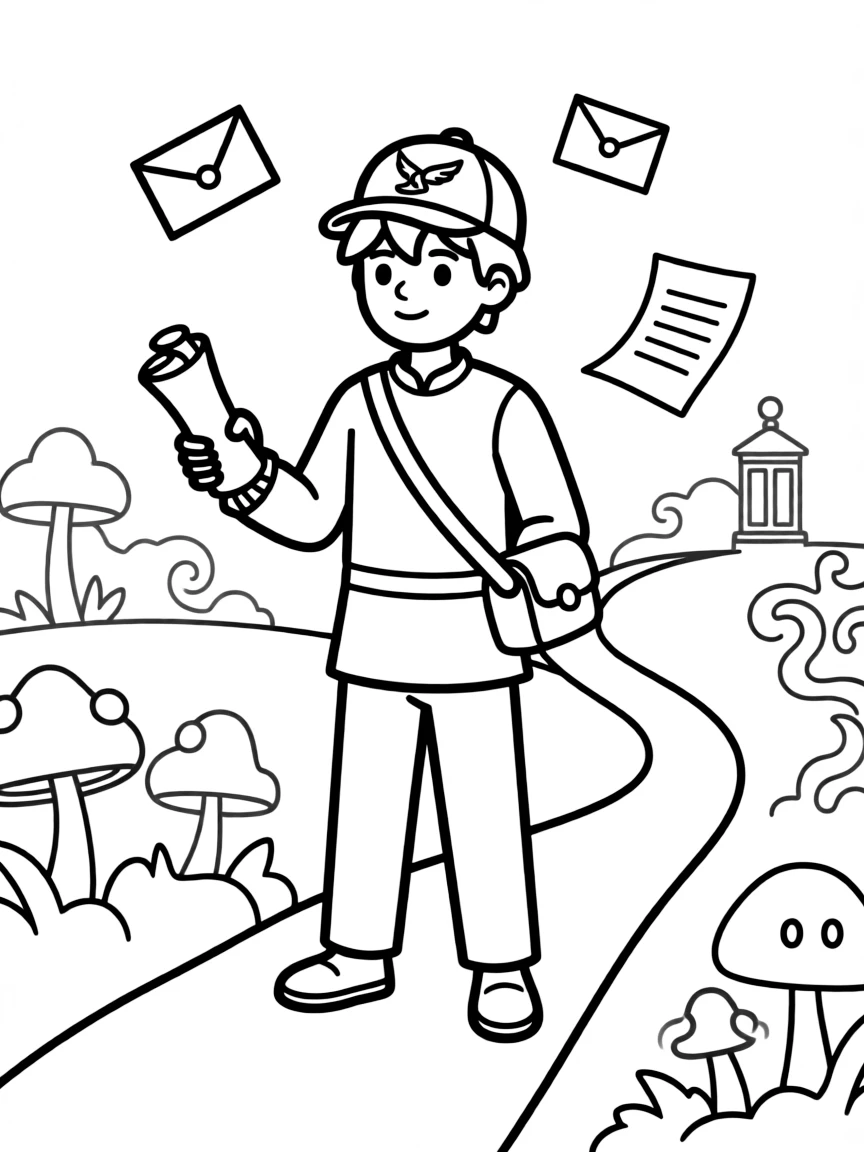 An underworld mail carrier delivering messages between realms