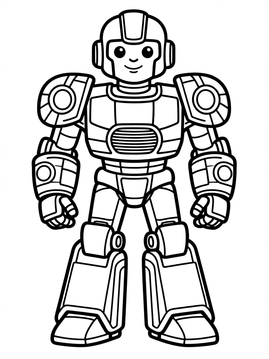 A transforming robot with vehicle parts