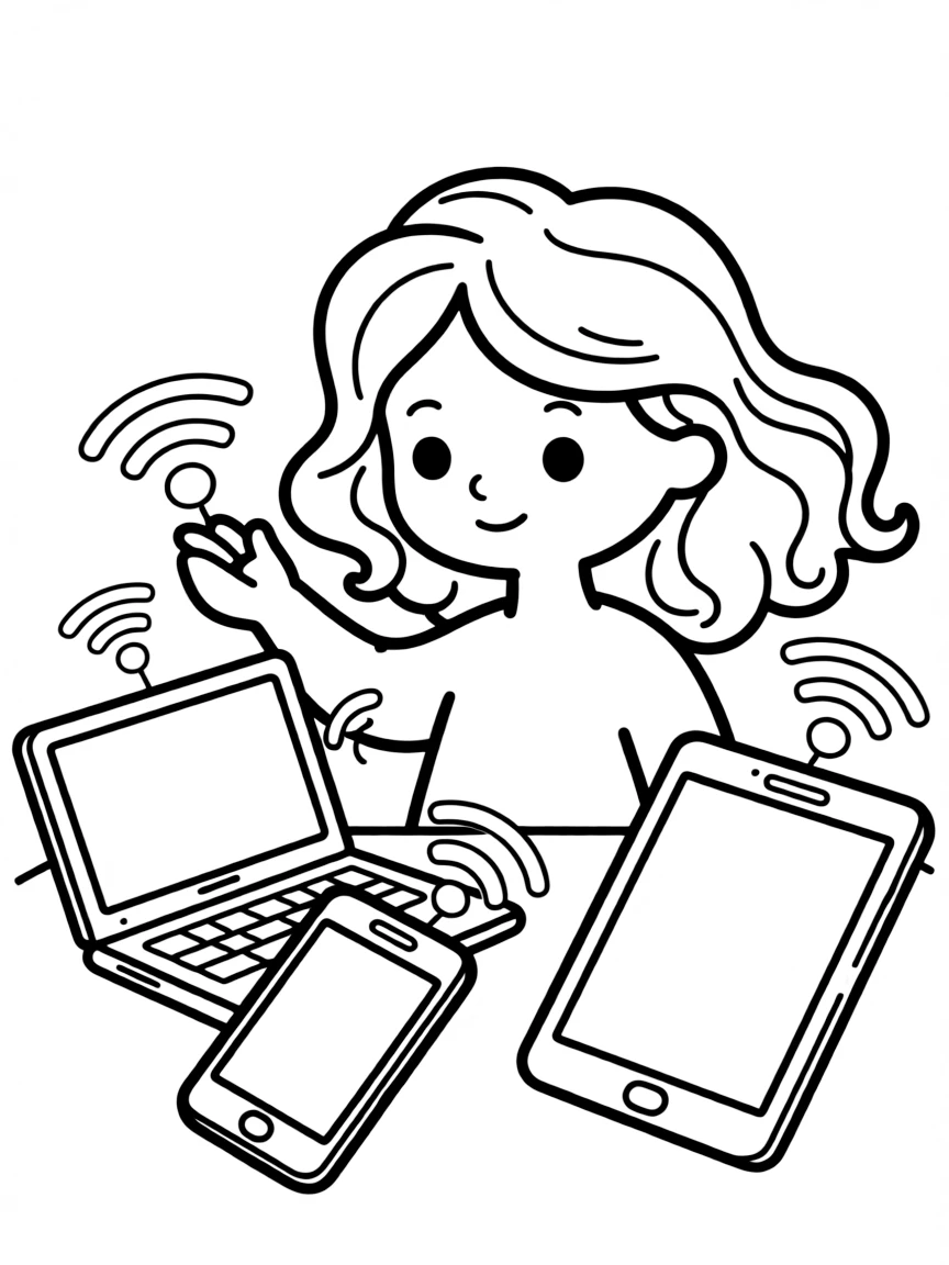 A wifi spirit manifesting through electronic devices