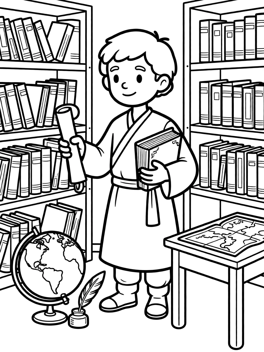 A history keeper preserving knowledge of the old world