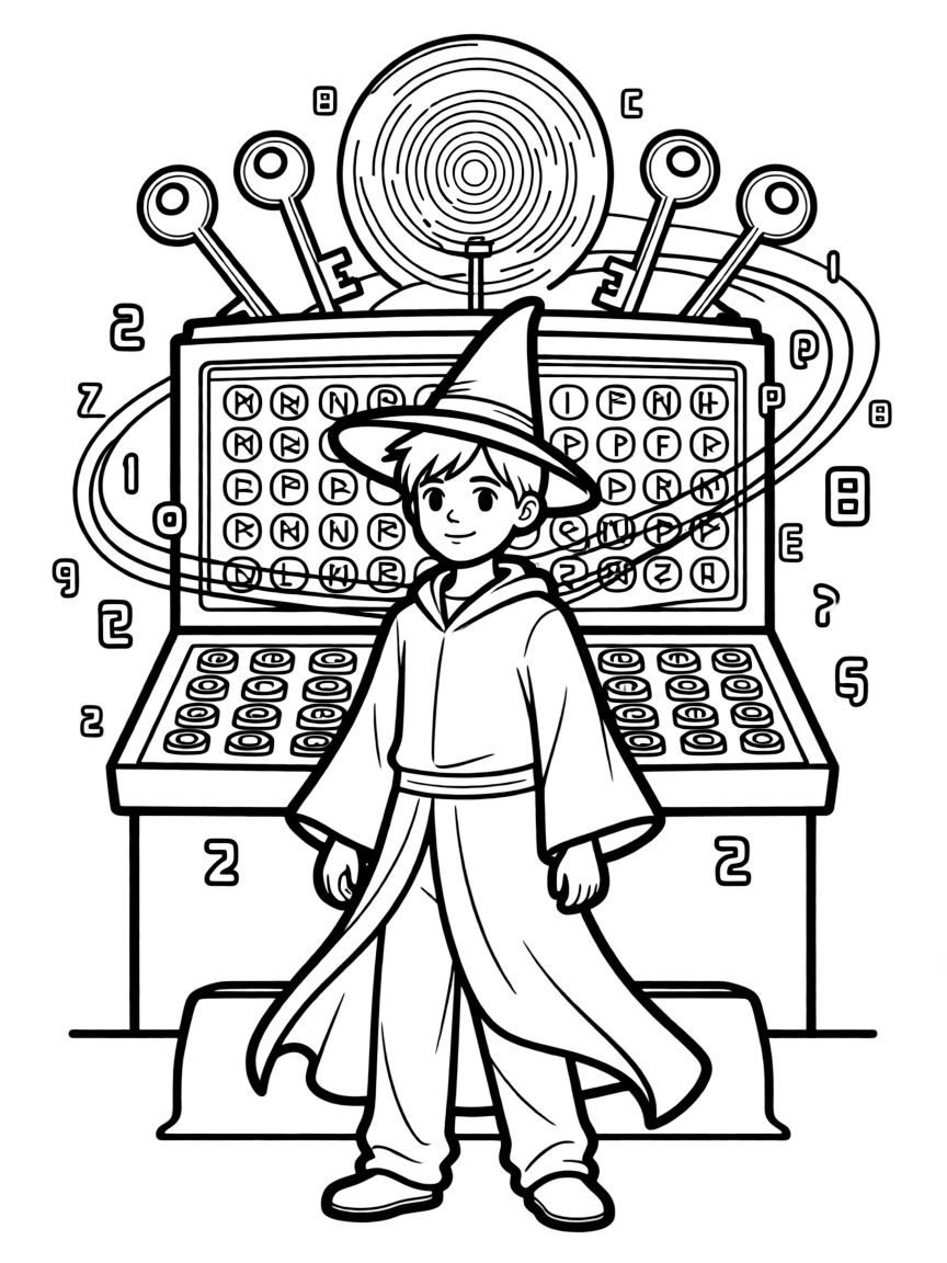 A magical hacker bypassing arcane security systems