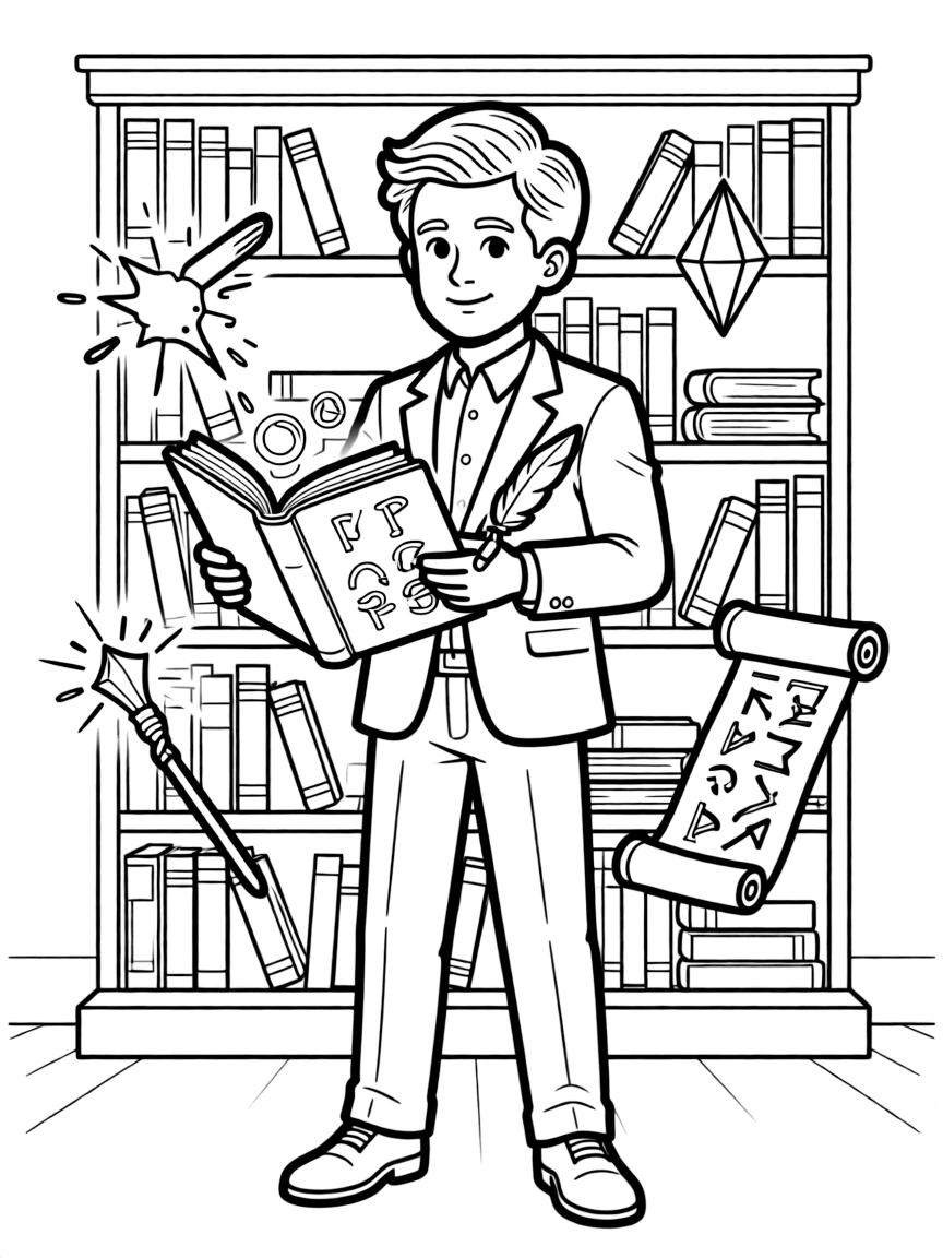 A spell patent lawyer protecting magical innovations