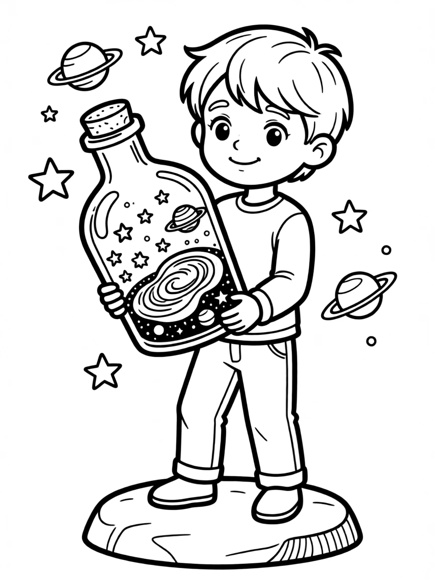A galaxy collector with universe in a bottle