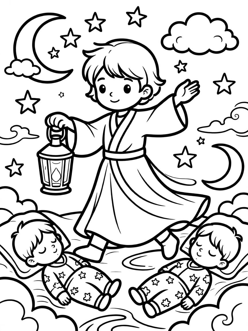 A dream walker guiding others through sleep realms