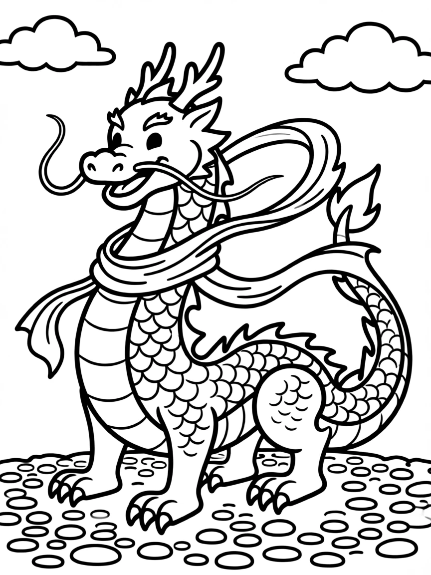 A Western-Eastern dragon hybrid with mixed features