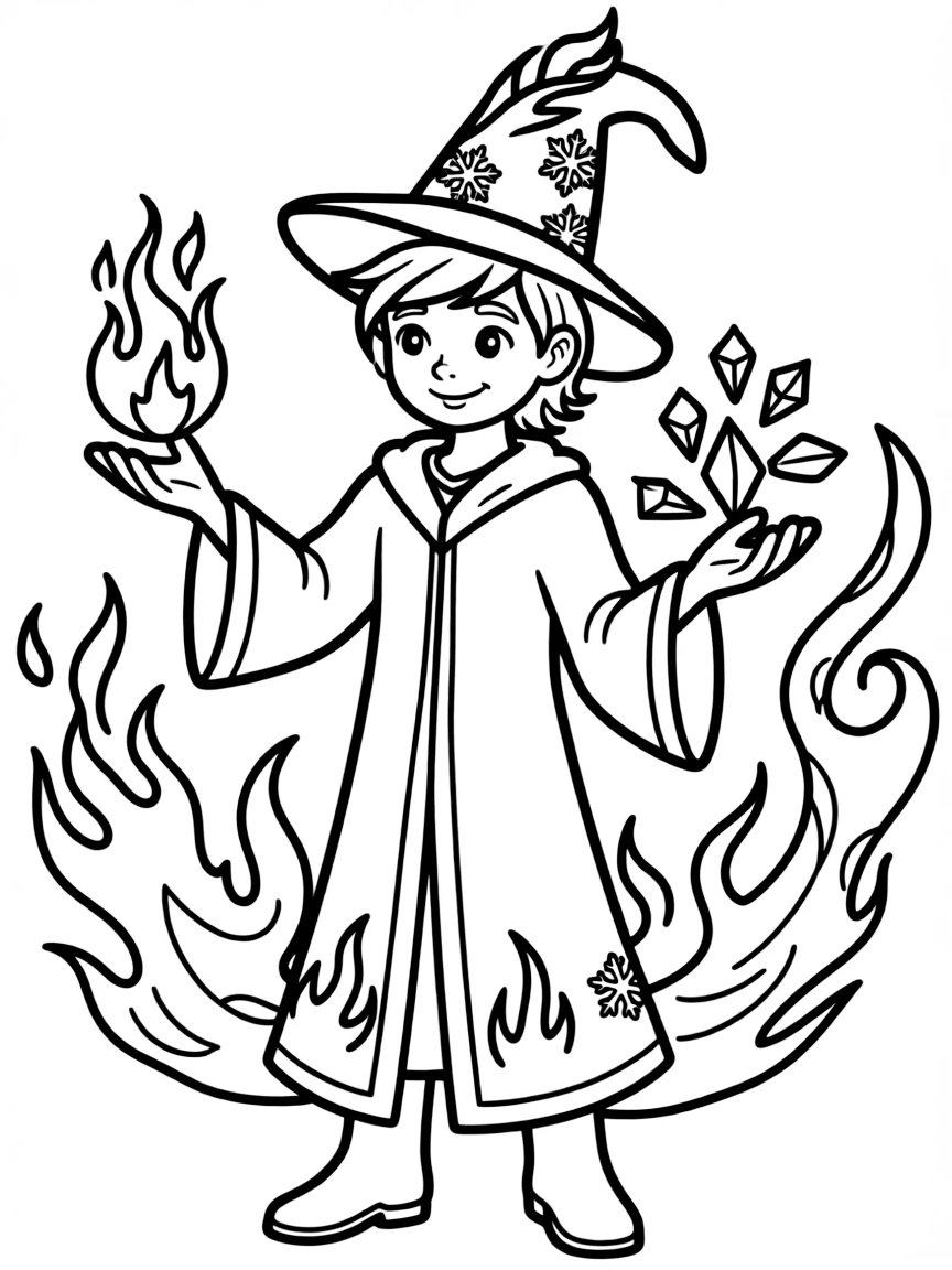 A fire-ice magician with temperature-based powers