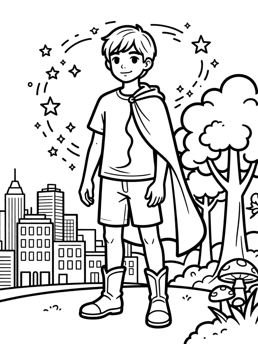 A reality-fantasy character straddling two worlds