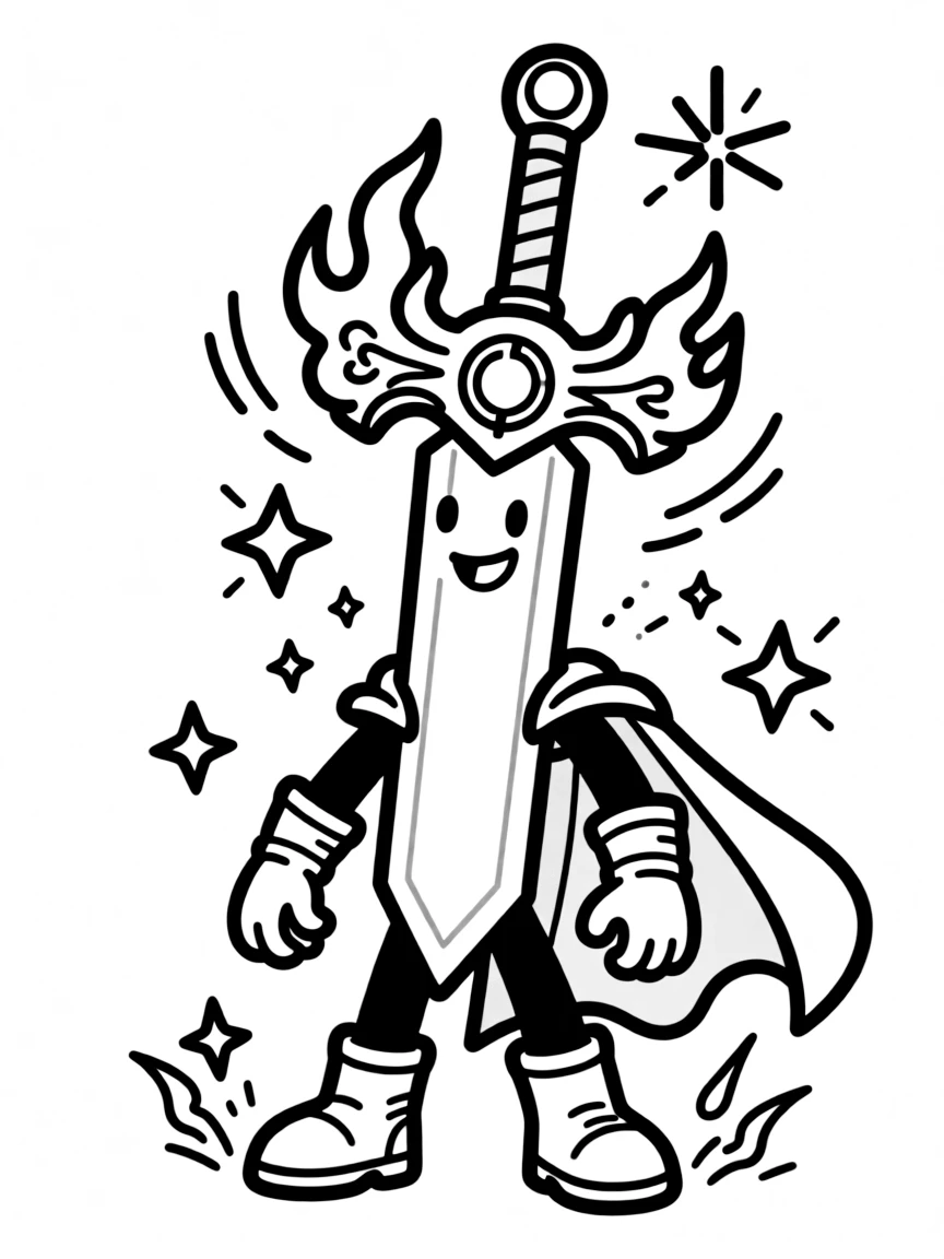 A weapon character with battle transformation
