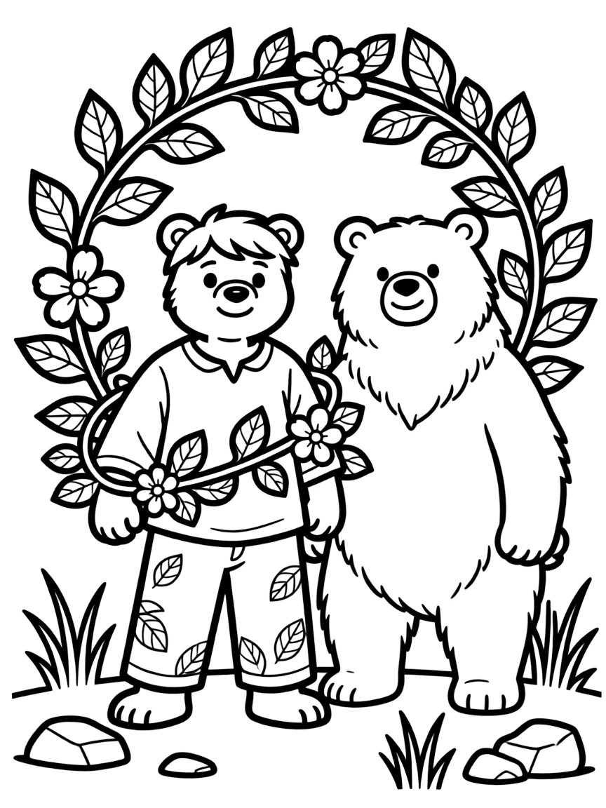 A bear defender with nature-infused strength