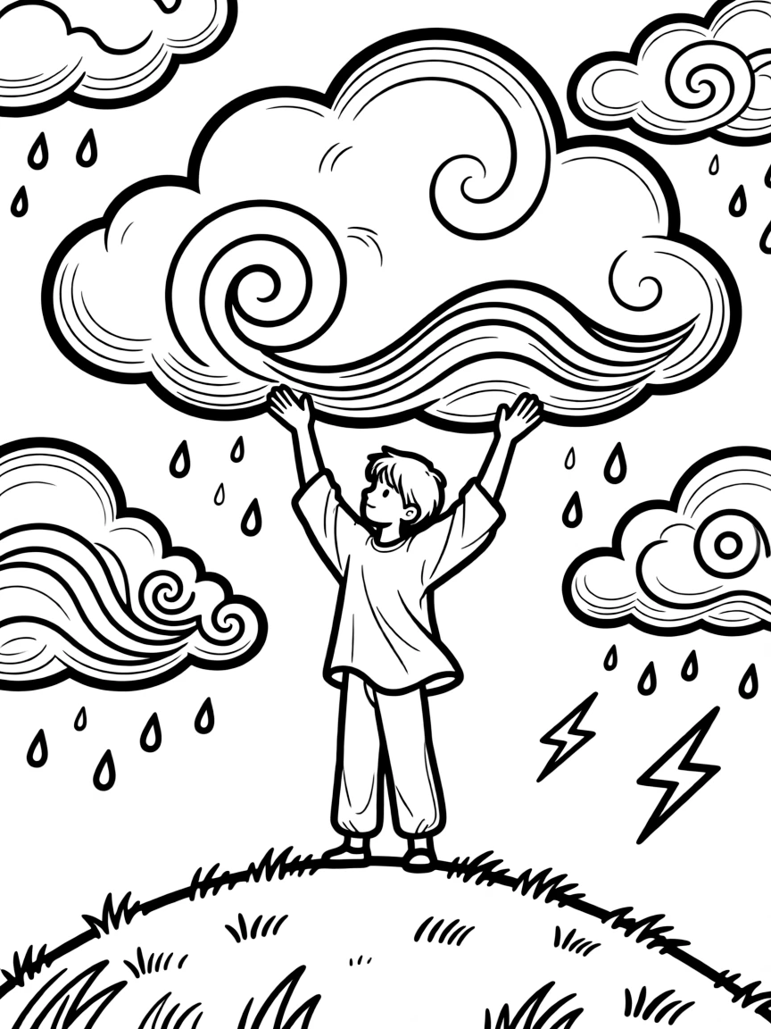 A cloud sculptor shaping weather patterns