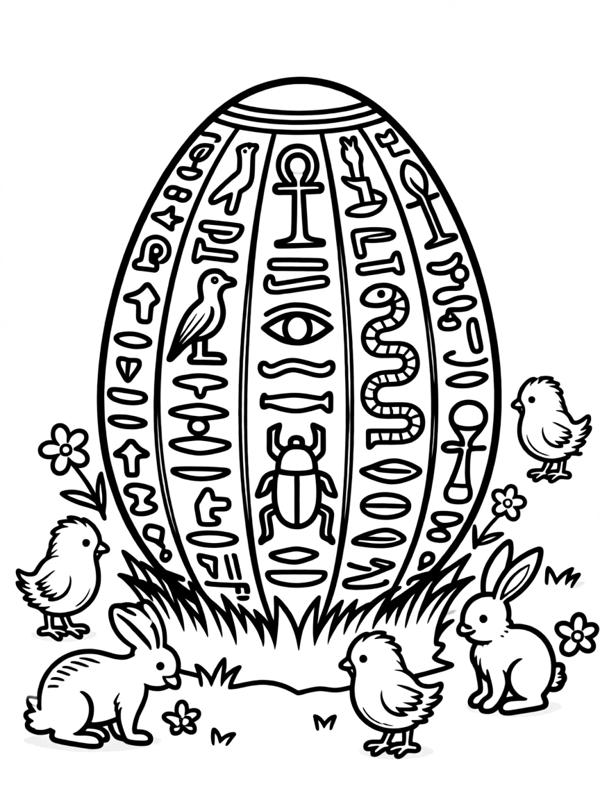 An Easter egg with ancient Egyptian hieroglyphs