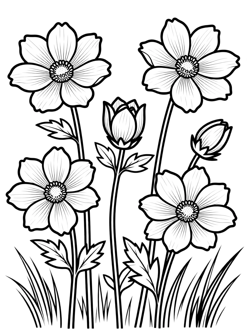 Japanese anemones with their paper-like petals