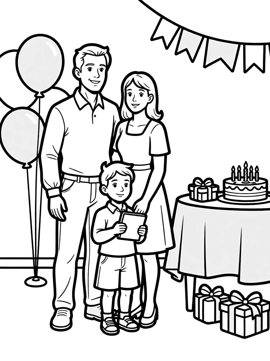 Family celebrating a religious milestone or ceremony