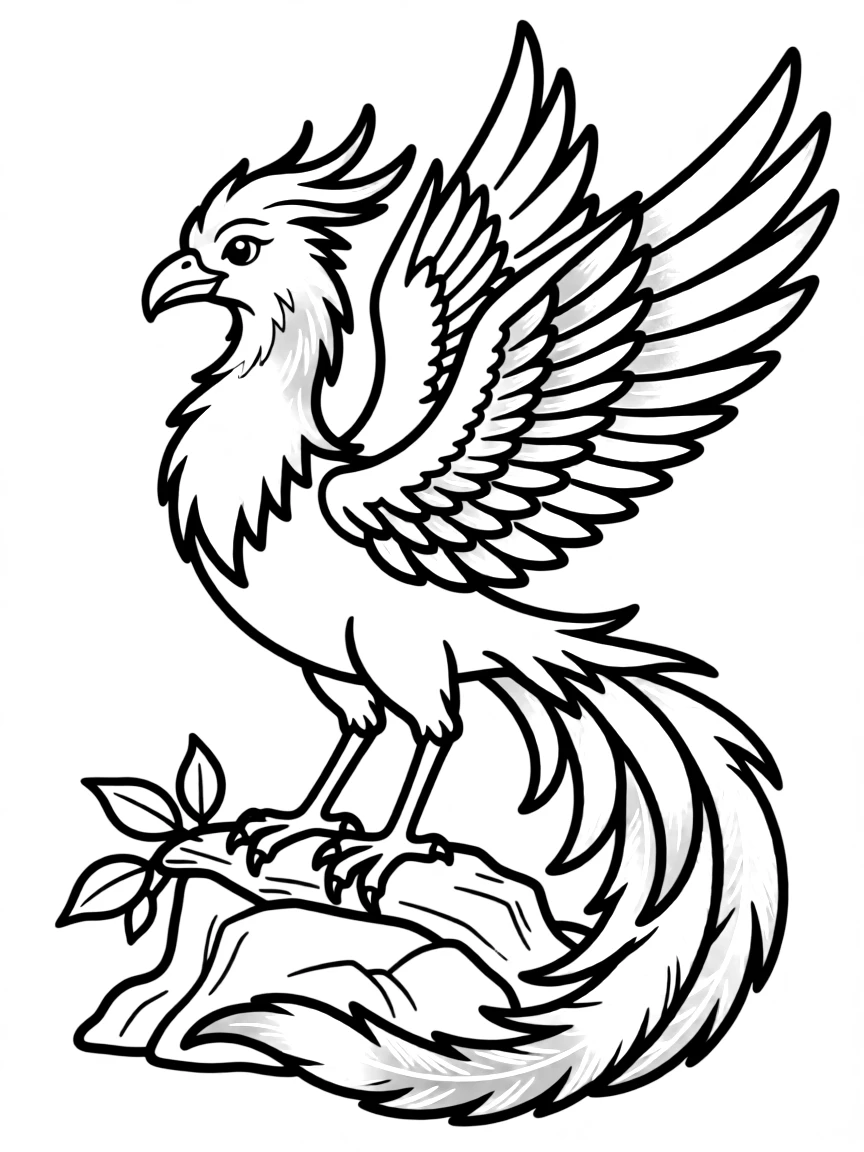 A dragon-like bird with shimmering golden feathers  