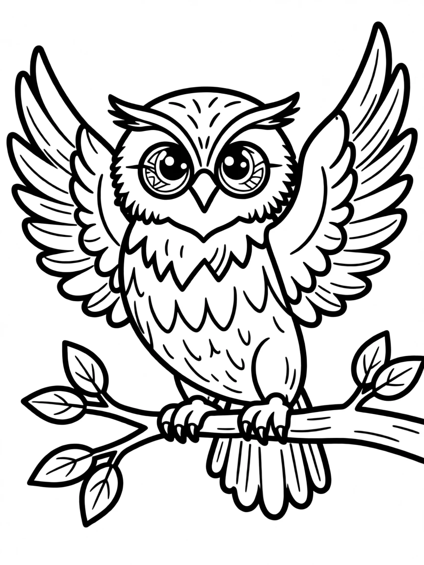 A golden owl with mystical eyes  