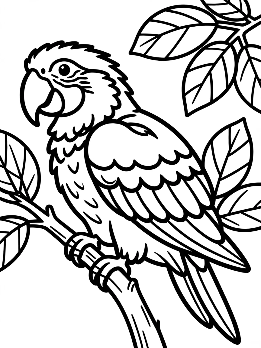 A pop-art style parrot with bright colors  