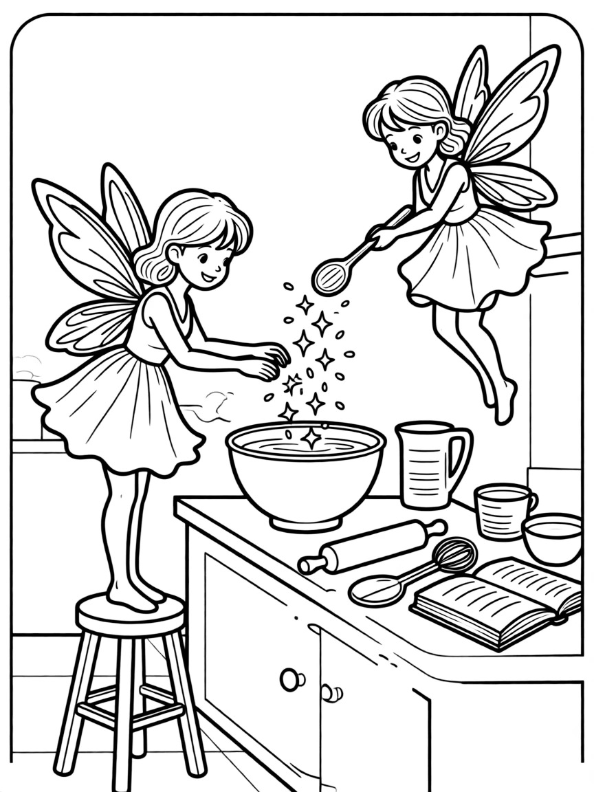 Kitchen fairies ensuring recipes turn out perfectly when no one is looking