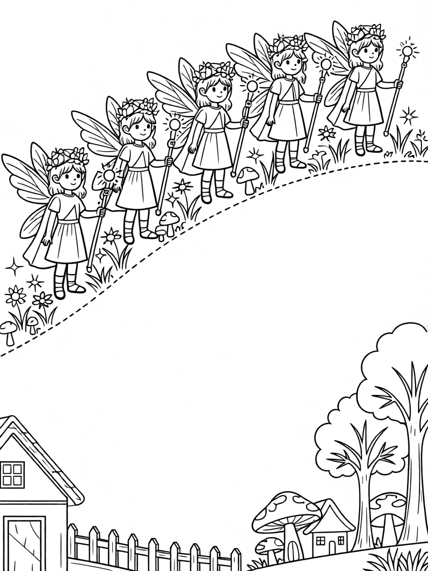 Fairy guards protecting the border between fairy realm and human world
