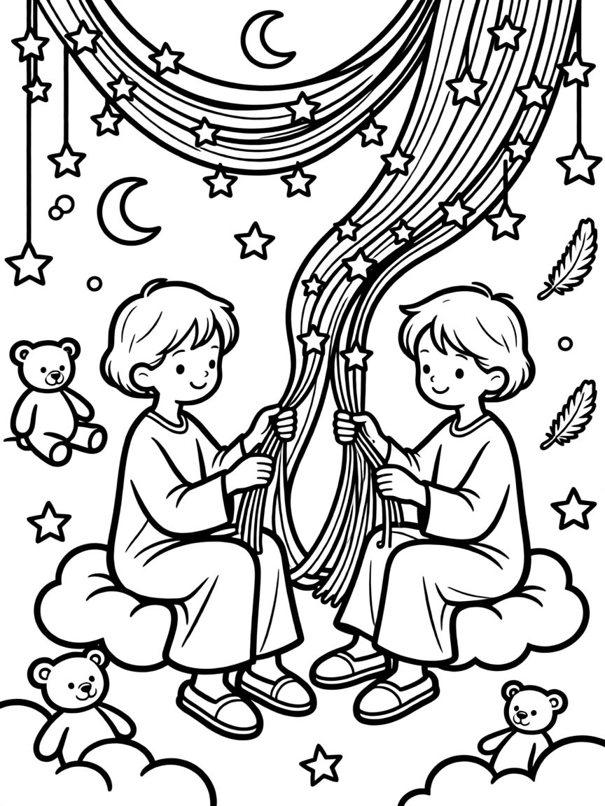 Dream weavers creating tapestries from children's nighttime imaginations