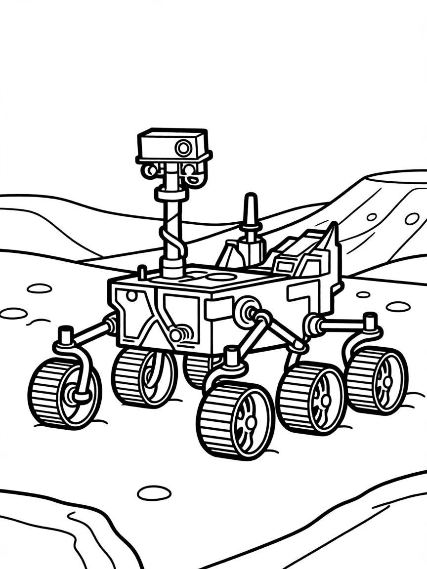 The Perseverance rover exploring the Martian surface