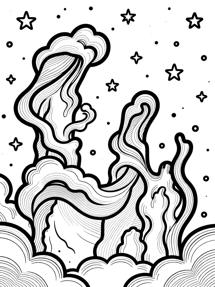 The "Pillars of Creation" in artistic rendering